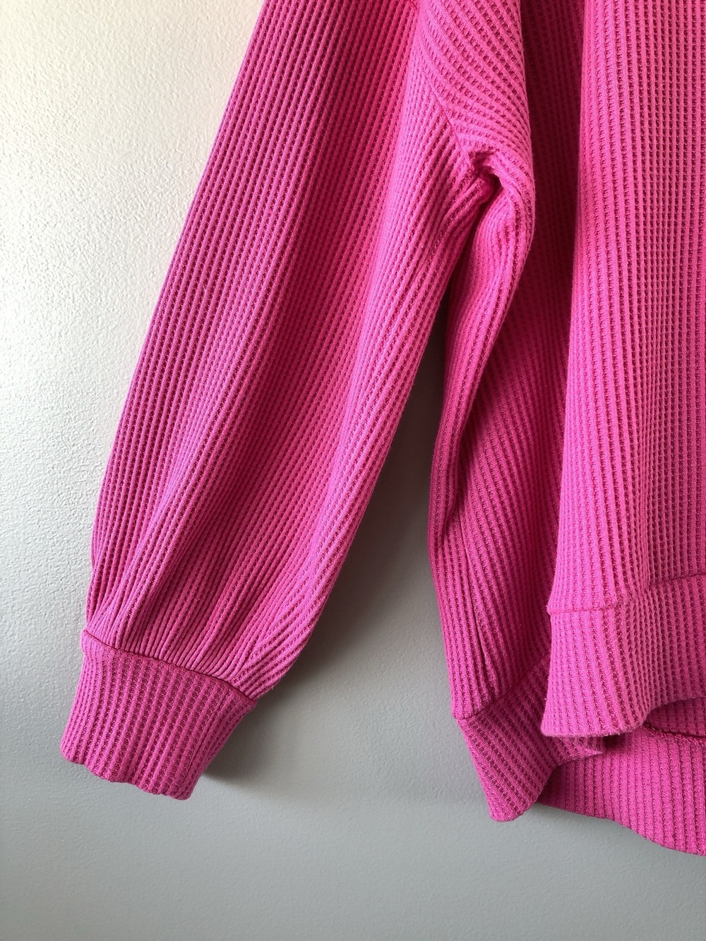 GAP waffle knit oversized sweater pink cowl neck shirt - Picture 4 of 13